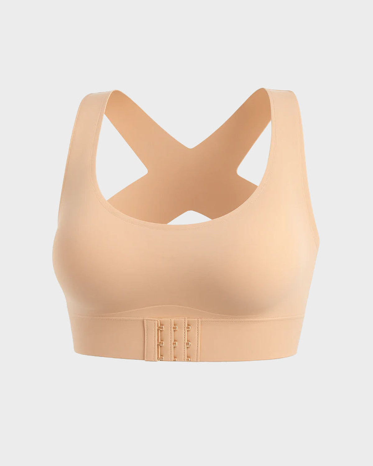 Clara Hållnings BH med korsad rygg i beige